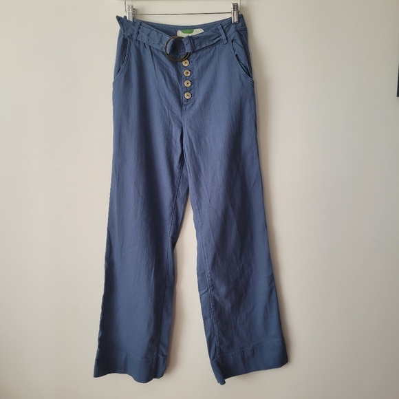 Anthropologie High Rise Wide Leg Button Fly Pants Size 4 - Picture 9 of 9